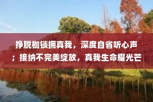 挣脱枷锁拥真我，深度自省听心声；接纳不完美绽放，真我生命耀光芒