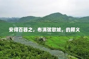 安得百器之，布满弦歌城。的释义