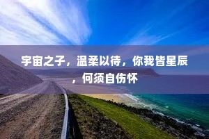 宇宙之子，温柔以待，你我皆星辰，何须自伤怀