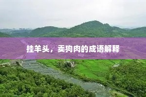 挂羊头，卖狗肉的成语解释