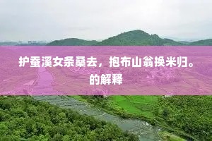护蚕溪女条桑去，抱布山翁换米归。的解释
