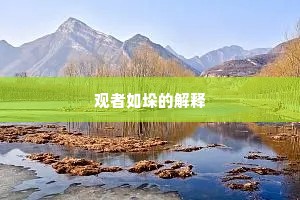 观者如垛的解释