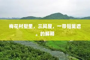 梅花村墅里，三间屋，一带短篱遮。的解释