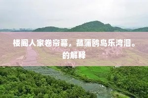 楼阁人家卷帘幕，菰蒲鸥鸟乐湾洄。的解释
