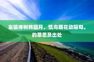 哀猿啼树将圆月，饥鸟眠花动隔旬。的意思及出处