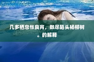 几多栖息怅良宵，数尽陌头杨柳树。的解释