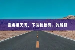 谁当挽天河，下洗忧愤辱。的解释