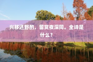 兴移还野酌，留赏夜深同。全诗是什么？