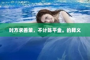 时方求善策,不计陈平金。的释义 时方求善策,不计陈平金。的释义