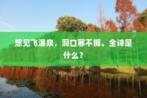 想见飞瀑泉，洞口寒不掷。全诗是什么？
