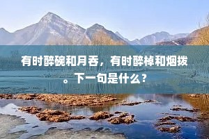 有时醉碗和月吞，有时醉棹和烟拨。下一句是什么？