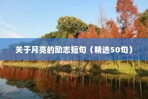 关于月亮的励志短句（精选50句）