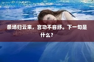 条场归云来，宫功不容纾。下一句是什么？