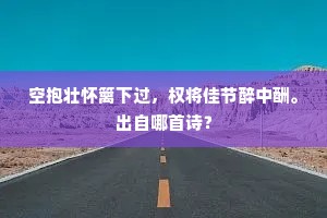 空抱壮怀篱下过，权将佳节醉中酬。出自哪首诗？