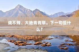 烧不残、大地青青草。下一句是什么？
