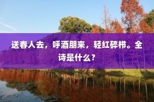送春人去，呼酒朋来，轻红碎栉。全诗是什么？