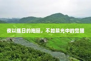 夜以继日的拖延，不如晨光中的觉醒