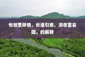 怅故里移情，长淮引疾，清夜罢哀唧。的解释