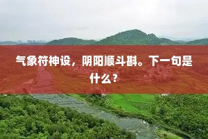 气象符神设，阴阳顺斗斟。下一句是什么？