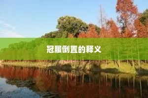 冠履倒置的释义