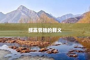 鳏寡茕独的释义