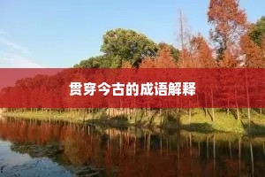 贯穿今古的成语解释