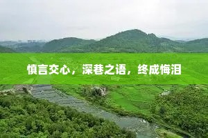 慎言交心，深巷之语，终成悔泪