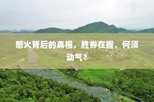 怒火背后的真相，胜券在握，何须动气？