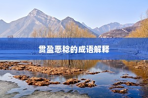 贯盈恶稔的成语解释