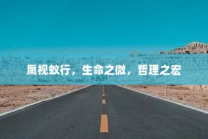 鹰视蚁行，生命之微，哲理之宏