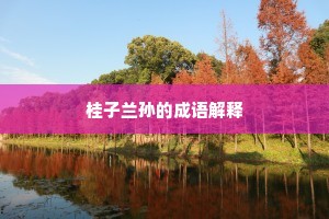 桂子兰孙的成语解释