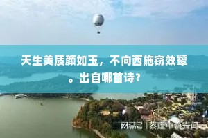 天生美质颜如玉，不向西施窃效颦。出自哪首诗？