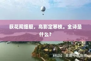 荻花闱细艇，鸟影定寒枝。全诗是什么？