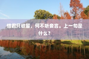惜君只欲留，何不听妾言。上一句是什么？