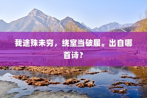 我途殊未穷，绕室当破履。出自哪首诗？