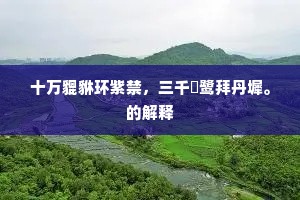 十万貔貅环紫禁，三千鹓鹭拜丹墀。的解释