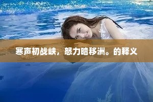 寒声初战峡，怒力暗移洲。的释义