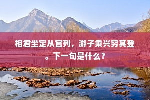 相君坐定从官列，游子乘兴穷其登。下一句是什么？