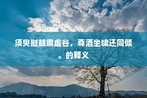 须臾挝鼓震虚谷，尊酒坐啸还同倾。的释义