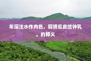 年深注水作肉色，铜锈瓜皮结钟乳。的释义