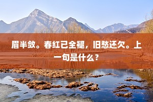 眉半敛。春红已全褪，旧愁还欠。上一句是什么？