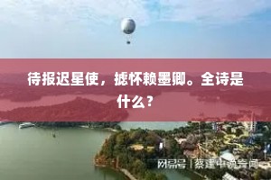 待报迟星使，摅怀赖墨卿。全诗是什么？