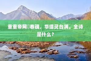 重重帝网殢春魂，华缀灵台满。全诗是什么？