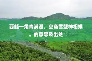 西峰一角青满湖，空斋雪壁神相娱。的意思及出处