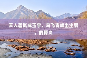 天入碧岚成玉宇，鸟飞青嶂出尘寰。的释义