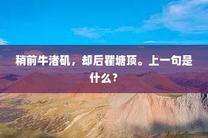 稍前牛渚矶，却后瞿塘顶。上一句是什么？