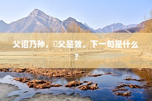 父诏乃孙，繄父是效。下一句是什么？