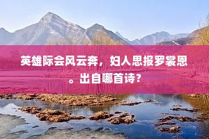 英雄际会风云奔，妇人思报罗裳恩。出自哪首诗？