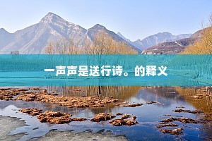 一声声是送行诗。的释义
