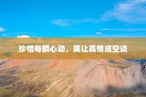 珍惜每瞬心动，莫让真情成空谈